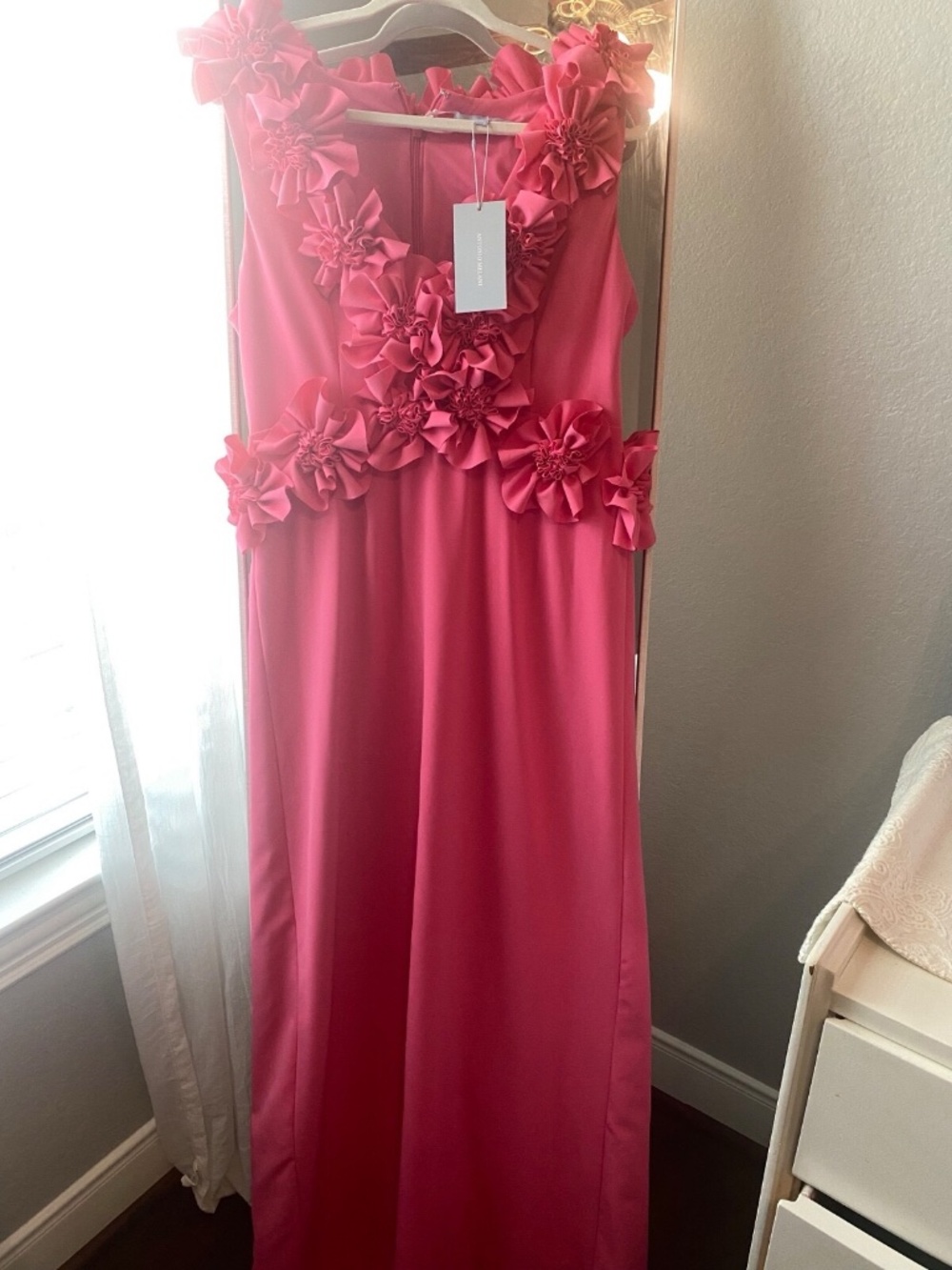 ANTONIO MELANI CORAL PEONY DRESS MAXI - LONG. SIZE 14